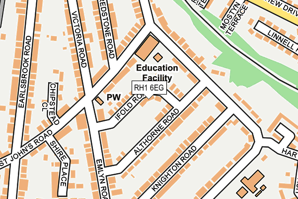 RH1 6EG map - OS OpenMap – Local (Ordnance Survey)