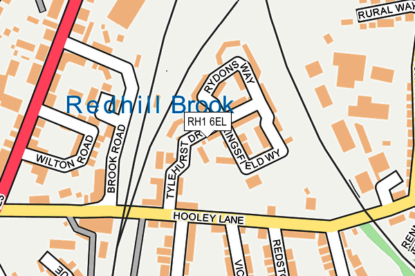 RH1 6EL map - OS OpenMap – Local (Ordnance Survey)