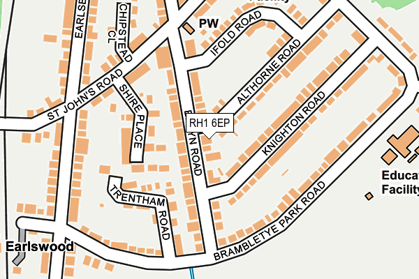 RH1 6EP map - OS OpenMap – Local (Ordnance Survey)