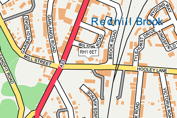 RH1 6ET map - OS OpenMap – Local (Ordnance Survey)