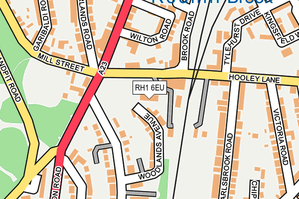 RH1 6EU map - OS OpenMap – Local (Ordnance Survey)