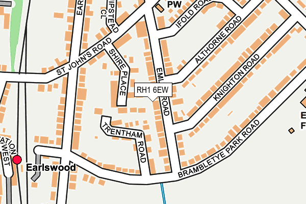 RH1 6EW map - OS OpenMap – Local (Ordnance Survey)