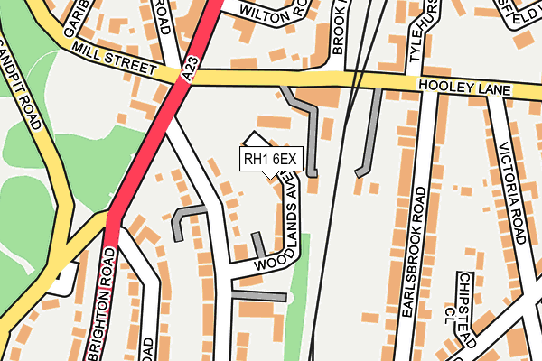 RH1 6EX map - OS OpenMap – Local (Ordnance Survey)