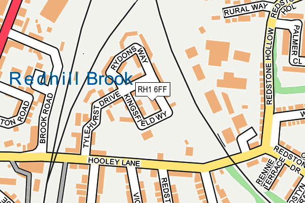 RH1 6FF map - OS OpenMap – Local (Ordnance Survey)