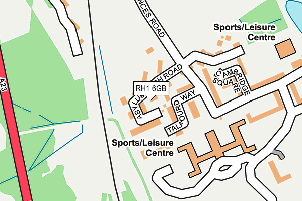 RH1 6GB map - OS OpenMap – Local (Ordnance Survey)