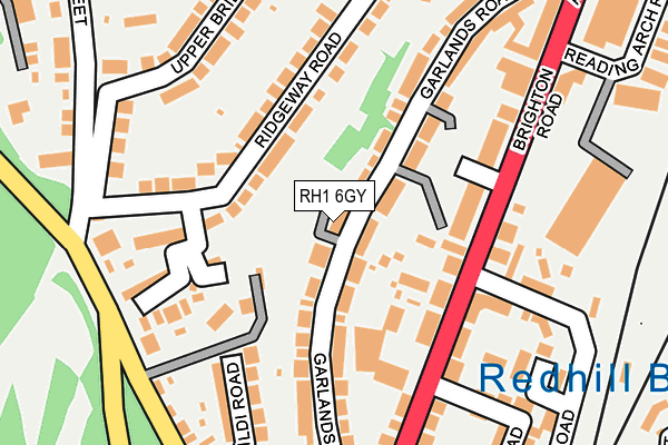 RH1 6GY map - OS OpenMap – Local (Ordnance Survey)