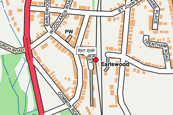 RH1 6HP map - OS OpenMap – Local (Ordnance Survey)