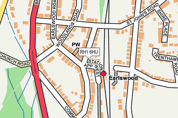 RH1 6HU map - OS OpenMap – Local (Ordnance Survey)