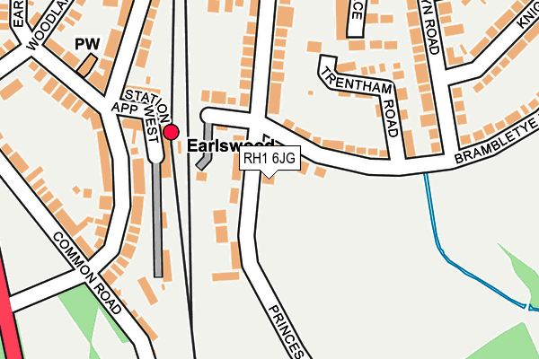 RH1 6JG map - OS OpenMap – Local (Ordnance Survey)