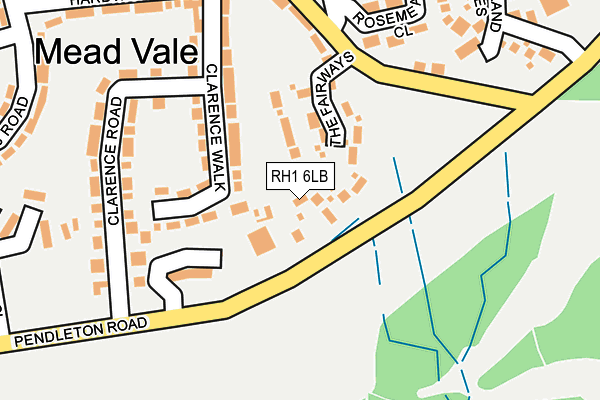 RH1 6LB map - OS OpenMap – Local (Ordnance Survey)