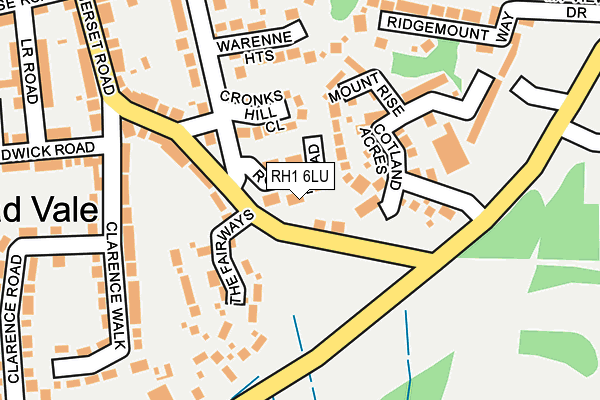 RH1 6LU map - OS OpenMap – Local (Ordnance Survey)