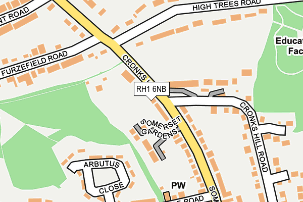 RH1 6NB map - OS OpenMap – Local (Ordnance Survey)