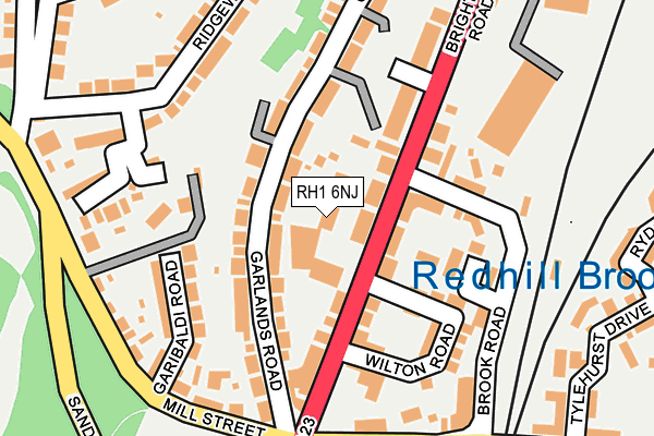 RH1 6NJ map - OS OpenMap – Local (Ordnance Survey)