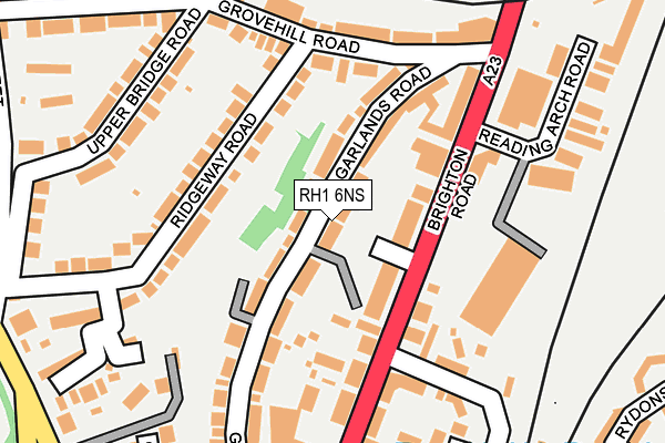 RH1 6NS map - OS OpenMap – Local (Ordnance Survey)