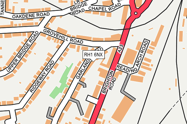 RH1 6NX map - OS OpenMap – Local (Ordnance Survey)