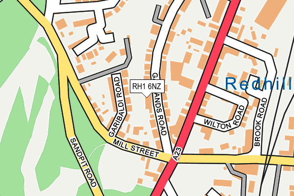 RH1 6NZ map - OS OpenMap – Local (Ordnance Survey)