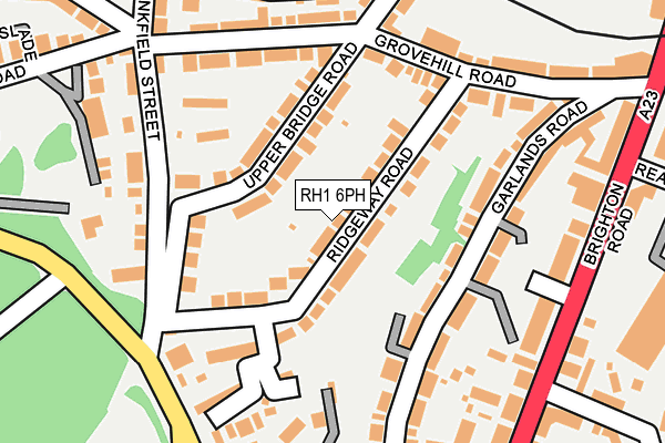 RH1 6PH map - OS OpenMap – Local (Ordnance Survey)