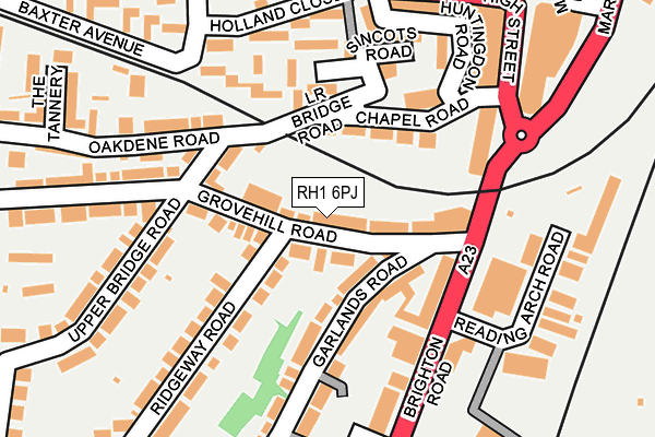 RH1 6PJ map - OS OpenMap – Local (Ordnance Survey)