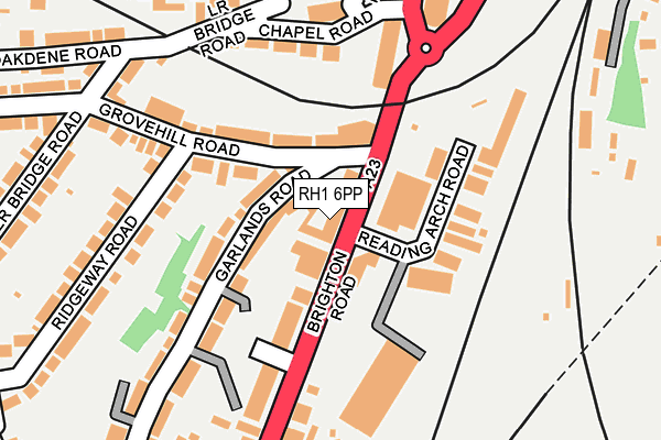 RH1 6PP map - OS OpenMap – Local (Ordnance Survey)