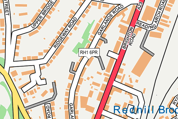 RH1 6PR map - OS OpenMap – Local (Ordnance Survey)