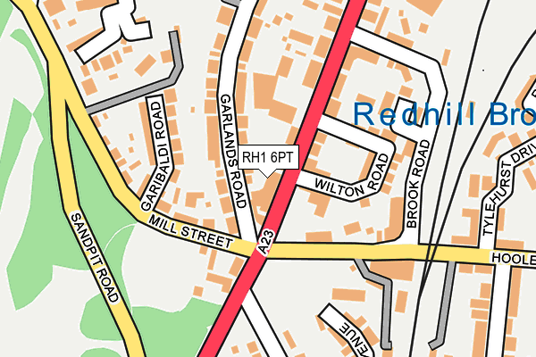 RH1 6PT map - OS OpenMap – Local (Ordnance Survey)
