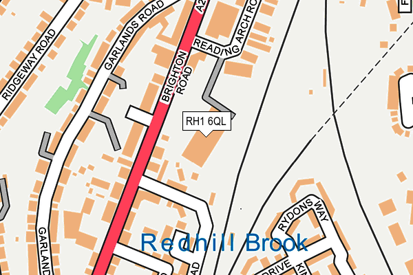 RH1 6QL map - OS OpenMap – Local (Ordnance Survey)