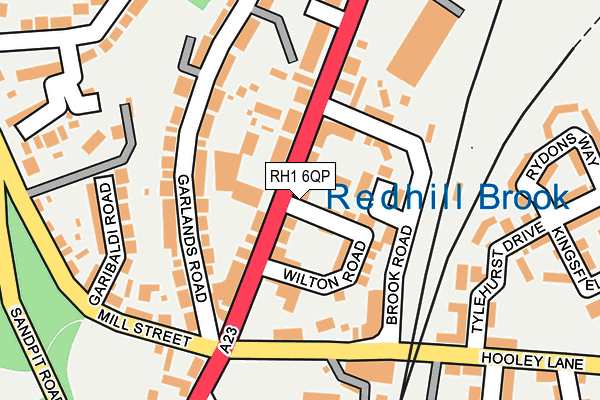 RH1 6QP map - OS OpenMap – Local (Ordnance Survey)