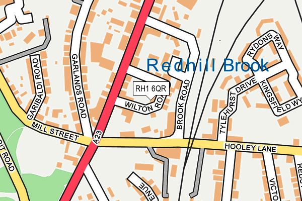 RH1 6QR map - OS OpenMap – Local (Ordnance Survey)