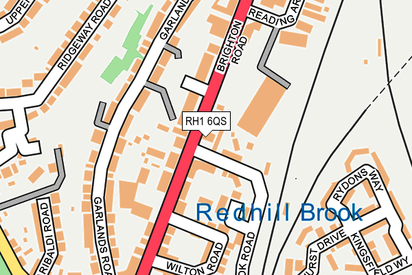 RH1 6QS map - OS OpenMap – Local (Ordnance Survey)