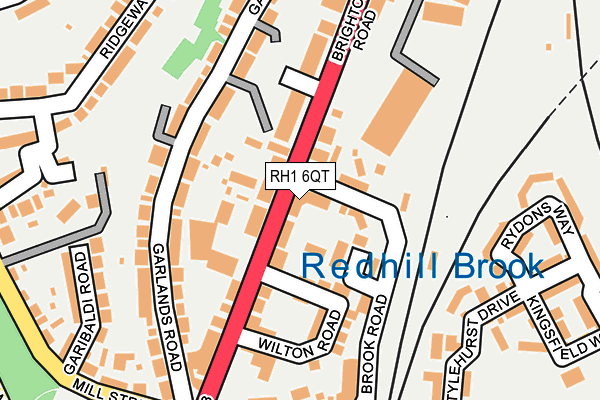 RH1 6QT map - OS OpenMap – Local (Ordnance Survey)