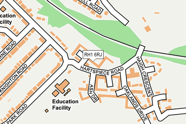 RH1 6RJ map - OS OpenMap – Local (Ordnance Survey)