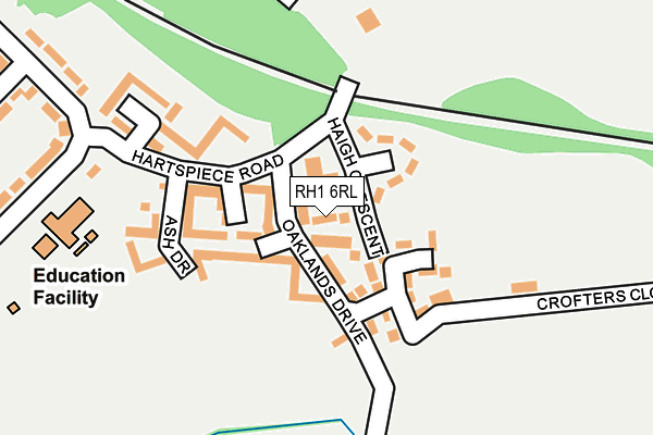 RH1 6RL map - OS OpenMap – Local (Ordnance Survey)