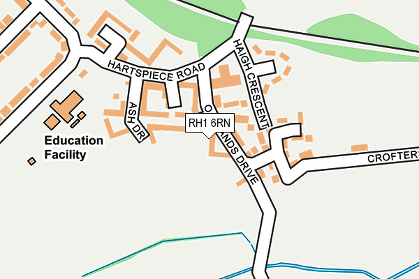 RH1 6RN map - OS OpenMap – Local (Ordnance Survey)