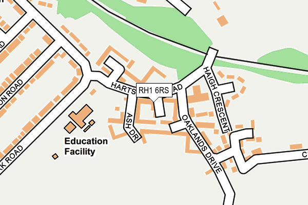 RH1 6RS map - OS OpenMap – Local (Ordnance Survey)