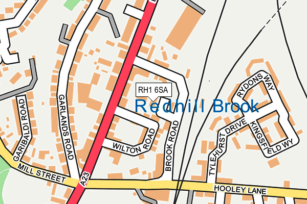 RH1 6SA map - OS OpenMap – Local (Ordnance Survey)