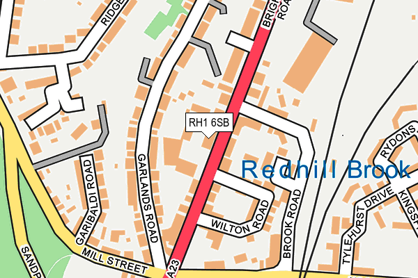 RH1 6SB map - OS OpenMap – Local (Ordnance Survey)