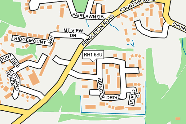 RH1 6SU map - OS OpenMap – Local (Ordnance Survey)