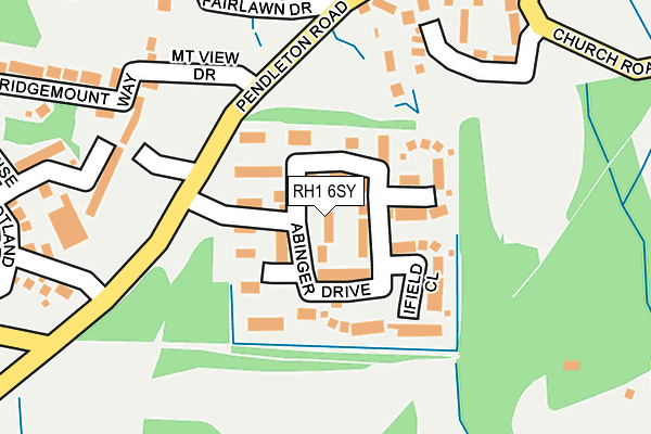 RH1 6SY map - OS OpenMap – Local (Ordnance Survey)