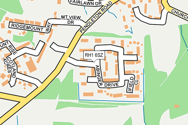 RH1 6SZ map - OS OpenMap – Local (Ordnance Survey)