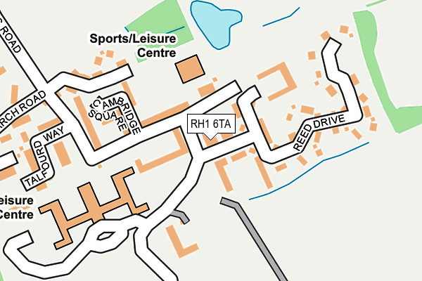 RH1 6TA map - OS OpenMap – Local (Ordnance Survey)