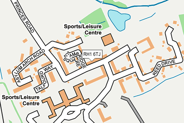 RH1 6TJ map - OS OpenMap – Local (Ordnance Survey)