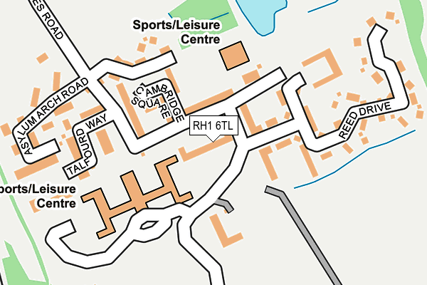 RH1 6TL map - OS OpenMap – Local (Ordnance Survey)