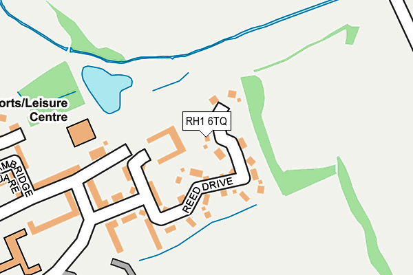 RH1 6TQ map - OS OpenMap – Local (Ordnance Survey)