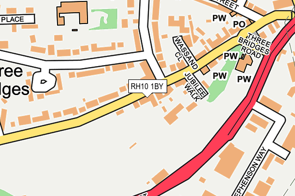 RH10 1BY map - OS OpenMap – Local (Ordnance Survey)