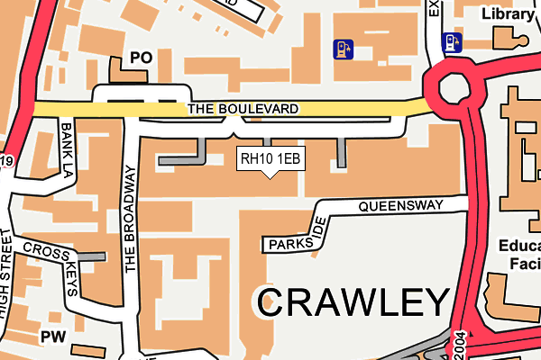 RH10 1EB map - OS OpenMap – Local (Ordnance Survey)