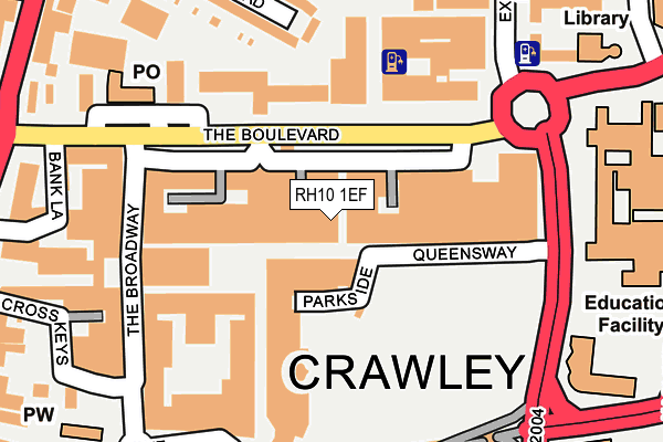 RH10 1EF map - OS OpenMap – Local (Ordnance Survey)