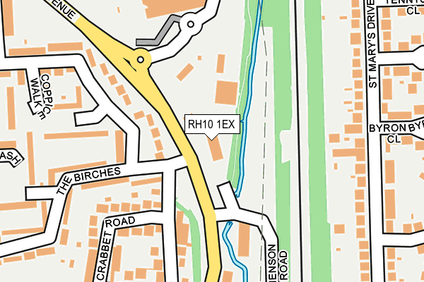 RH10 1EX map - OS OpenMap – Local (Ordnance Survey)