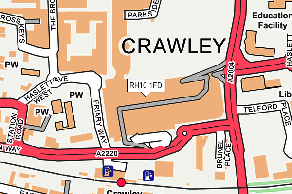 RH10 1FD map - OS OpenMap – Local (Ordnance Survey)