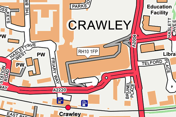 RH10 1FP map - OS OpenMap – Local (Ordnance Survey)