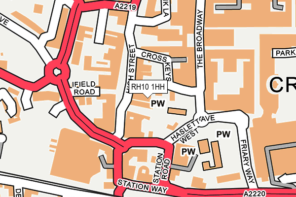 RH10 1HH map - OS OpenMap – Local (Ordnance Survey)